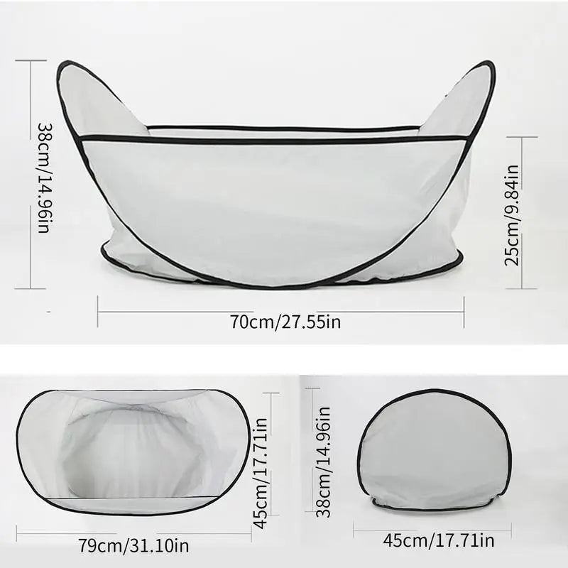 Pet Hair Cutting Cape – Folding Shearing Bib for Dog & Puppy Grooming, Hair Catching Cape