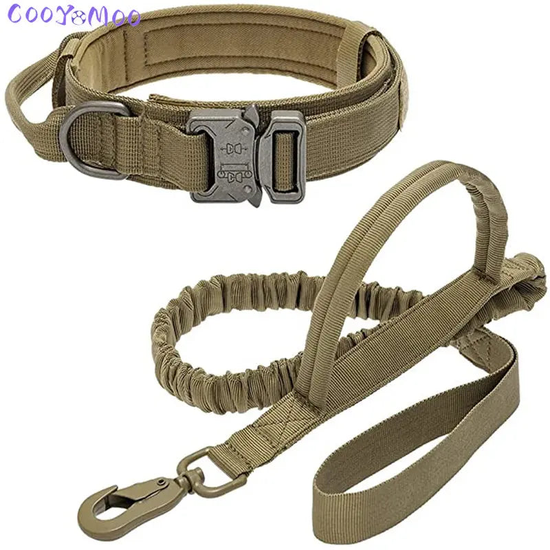 Tactical Dog Collar & Leash Set – Adjustable Military Training Gear for Medium & Large Dogs