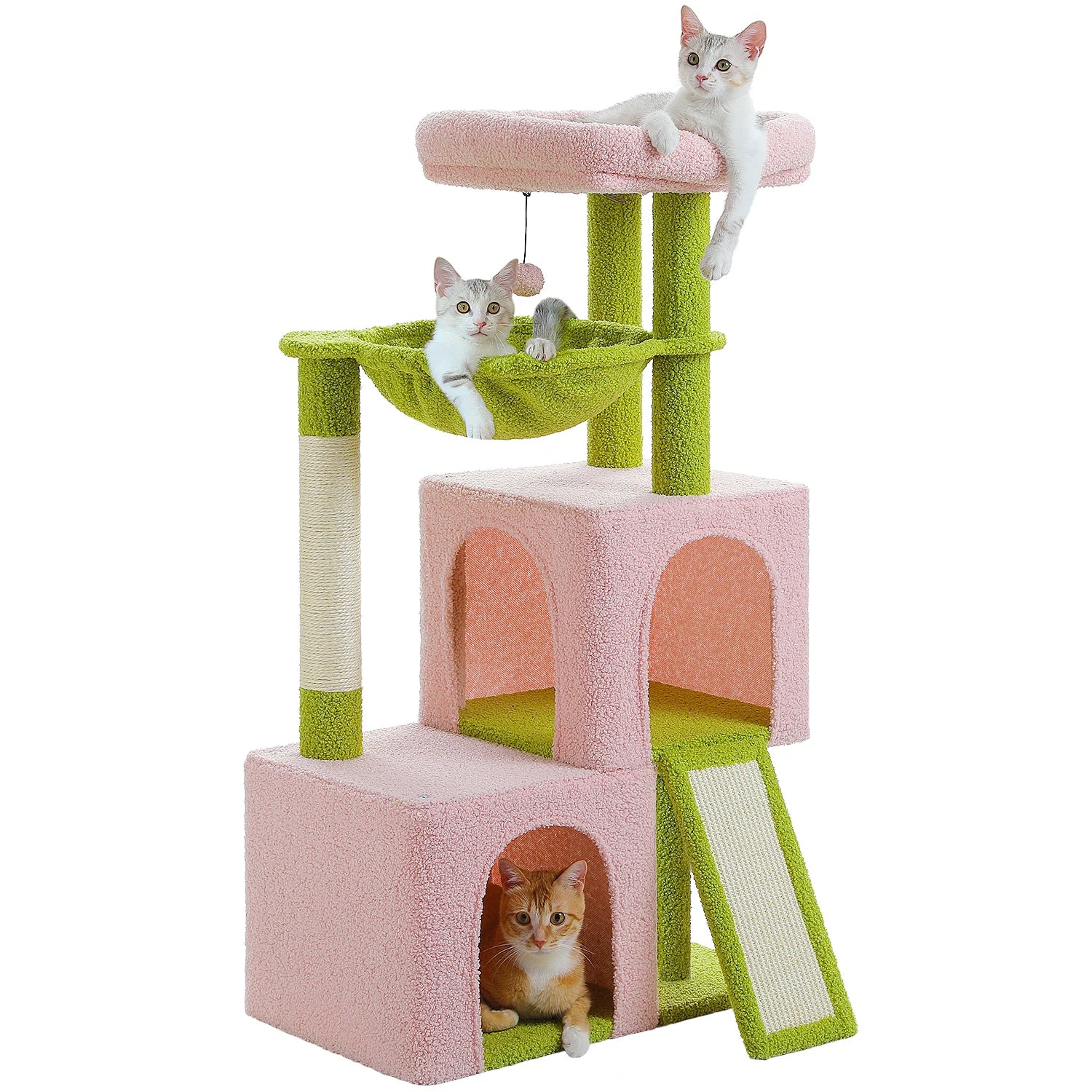 Large Multi-Level Cat Tree – Indoor Cat Tower with Condos, Scratching Pads & Toys