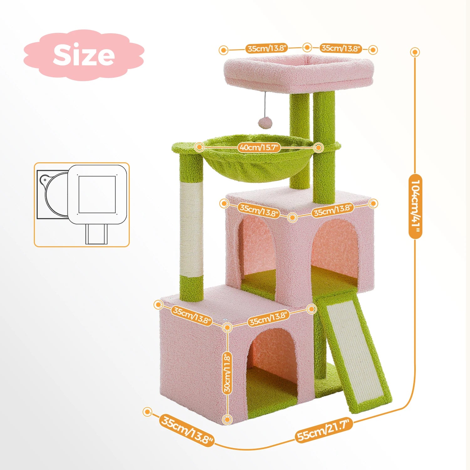 Large Multi-Level Cat Tree – Indoor Cat Tower with Condos, Scratching Pads & Toys