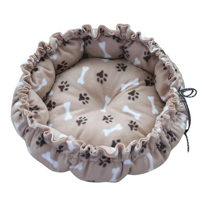 Drawstring Adjustable Pet Nest Bed – Dual-Use Soft Cushion for Cats & Puppies