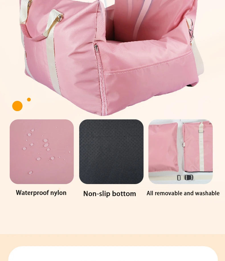 Waterproof Dog Car Seat Cover – Pet Travel Bed & Sofa Cushion for Dogs & Cats