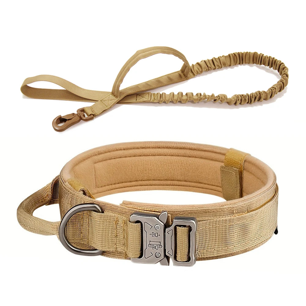 Tactical Dog Collar & Leash Set – Heavy-Duty Military Training Gear for Medium & Large Dogs
