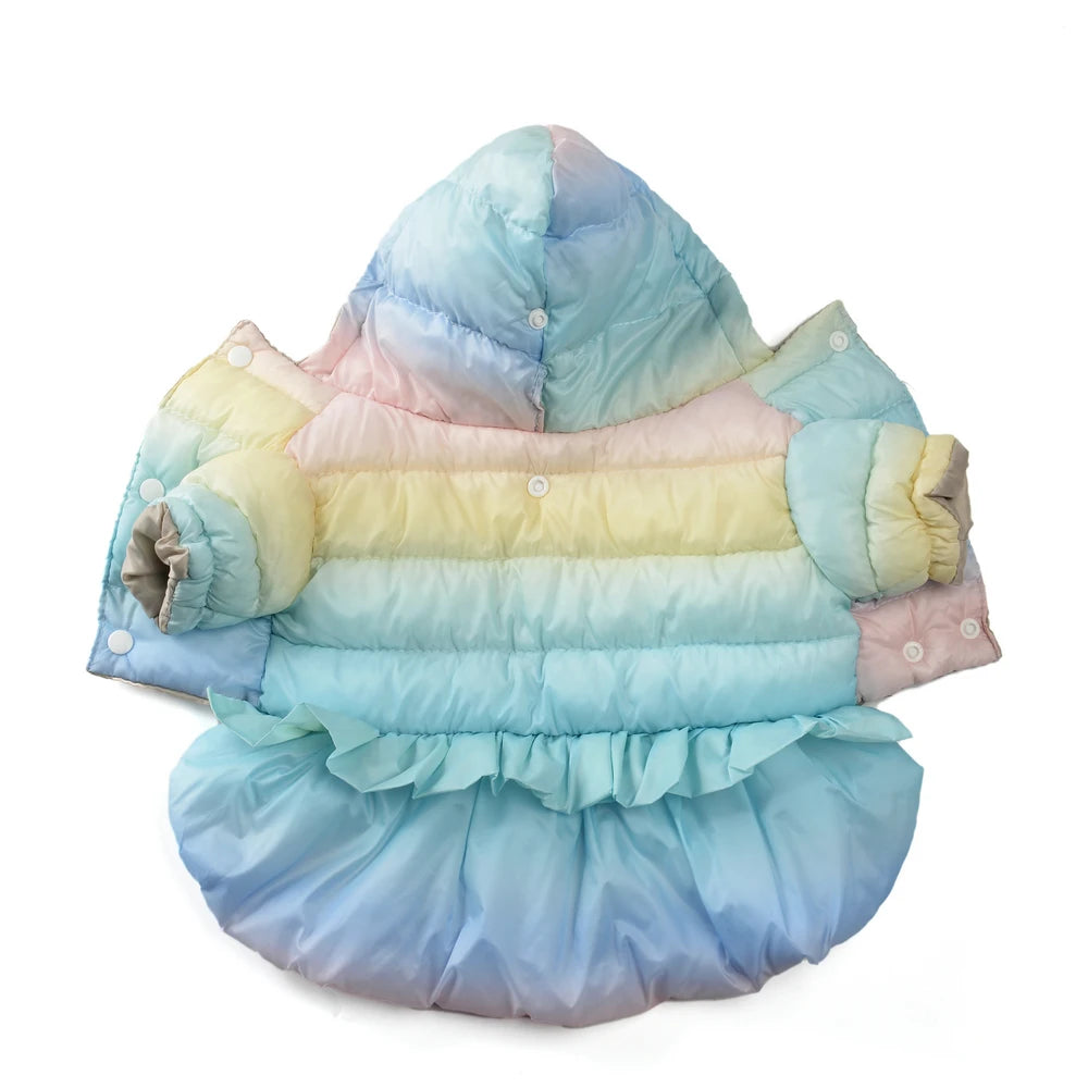 Dog Hooded Winter Jacket – Soft Puppy Coat for Small Dogs & Cats