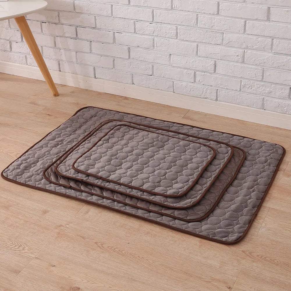 Cool Ice Silk Pet Cooling Mat – Moisture-Proof Summer Sleeping Pad for Dogs, Cats & Small Animals (5 Sizes Available)