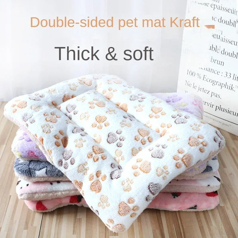 Double-Sided Plush Pet Mat – Reversible Sleeping Bed Cushion for Cats & Small Dogs