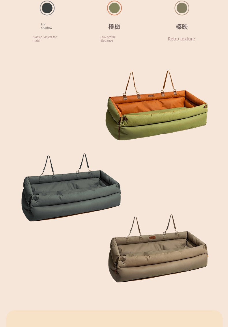 Kyjen Pet Car Seat – Portable Dog & Cat Travel House with Cushion for Car Safety & Comfort