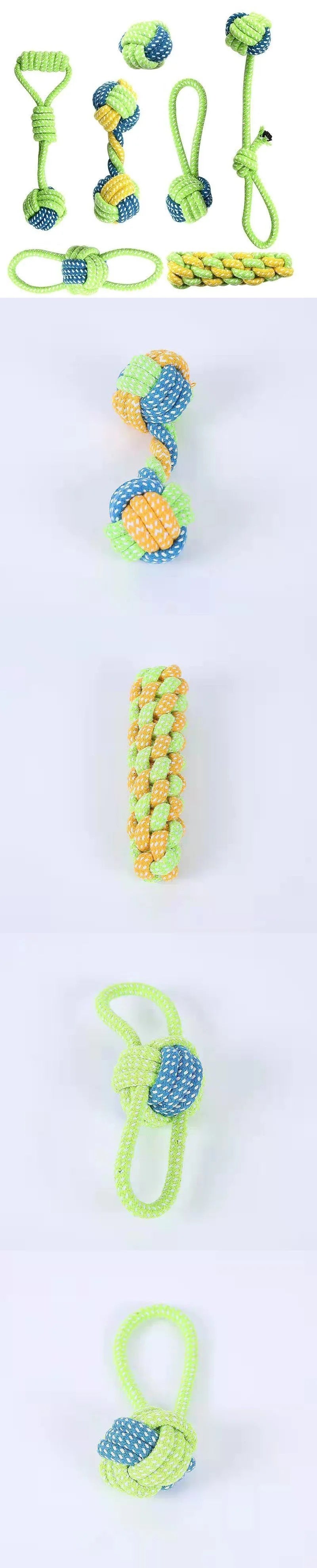 Interactive Cotton Rope Dog Toys for Puppies & Adults