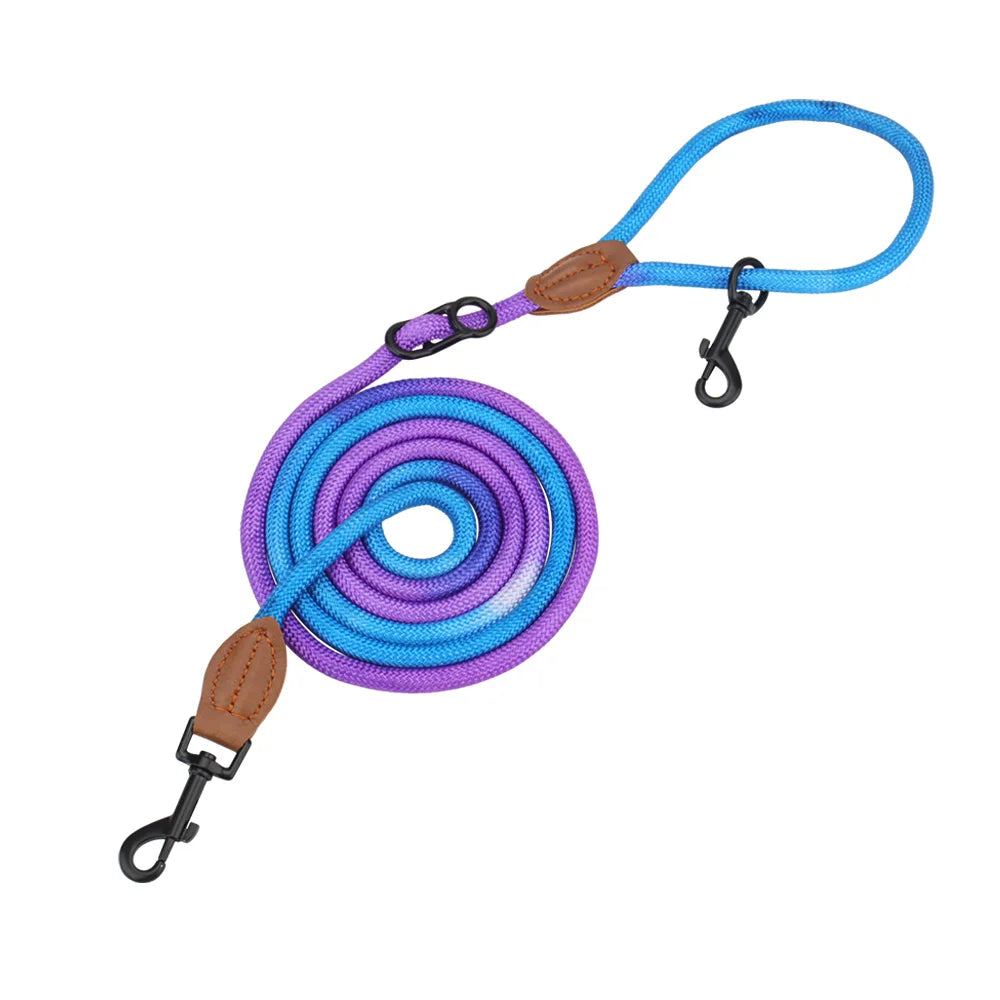 Double Head Crossbody Dog Leash – Training & Walking Rope Lead for Dogs & Cats