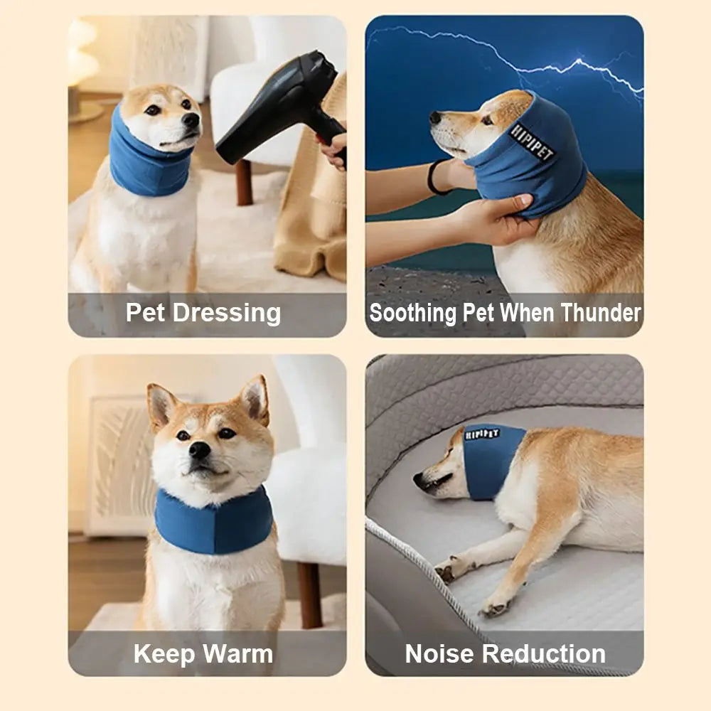 Dog Grooming Earmuffs – Soft Noise-Proof Pet Ear Cover for Bath & Drying