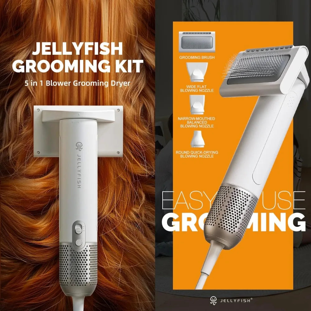 2-in-1 Pet Hair Dryer & Grooming Brush – Professional Dog Grooming Kit