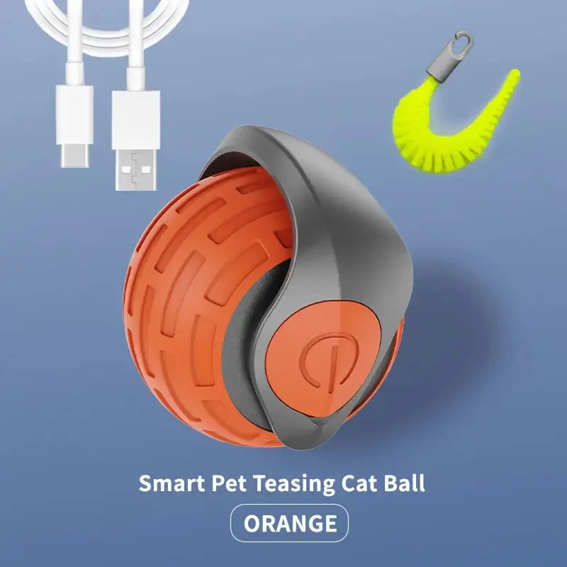 Smart Interactive Cat Toy Ball – USB Rechargeable Rolling Teaser