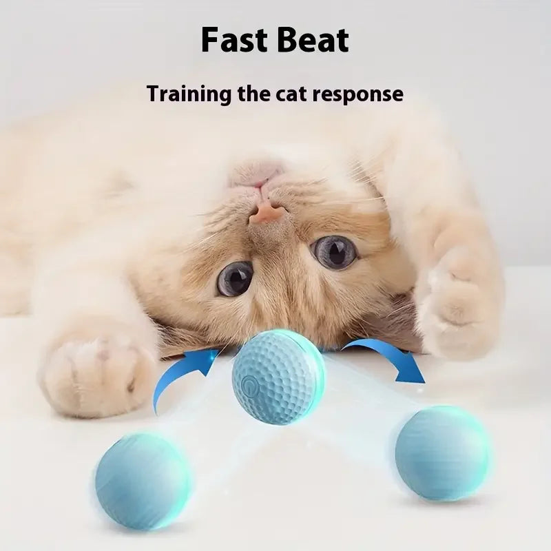 Smart Interactive Cat Toy Ball – USB Rechargeable Rolling Teaser
