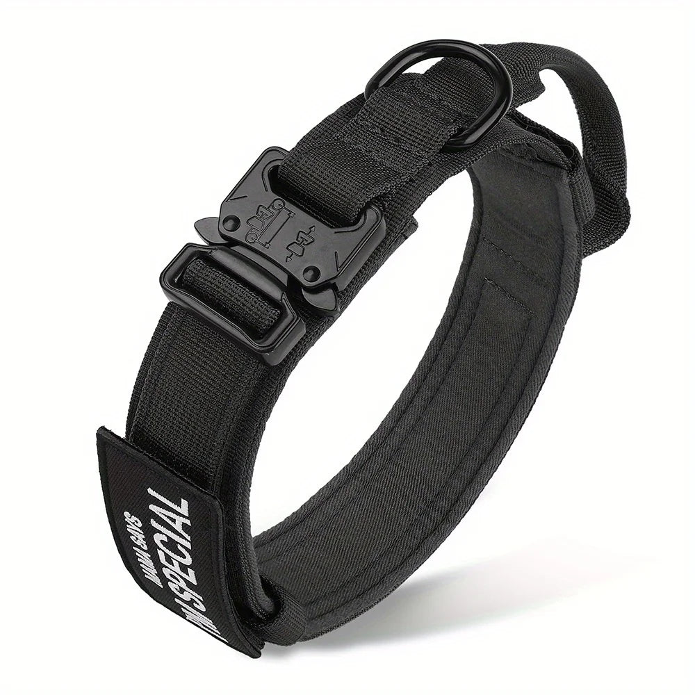 Tactical Dog Collar with Handle – Military Training Collar for Medium & Large Dogs