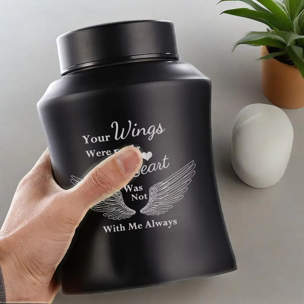 Large Decorative Stainless Steel Cremation Urn for Human or Pet Ashes – Memorial Keepsake Urn