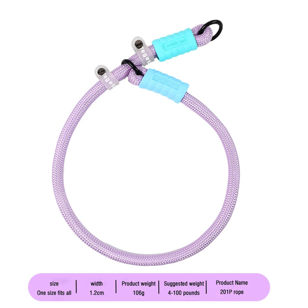Cotton Candy P-Chain Dog Leash – Anti-Slip, Wear-Resistant Traction Rope