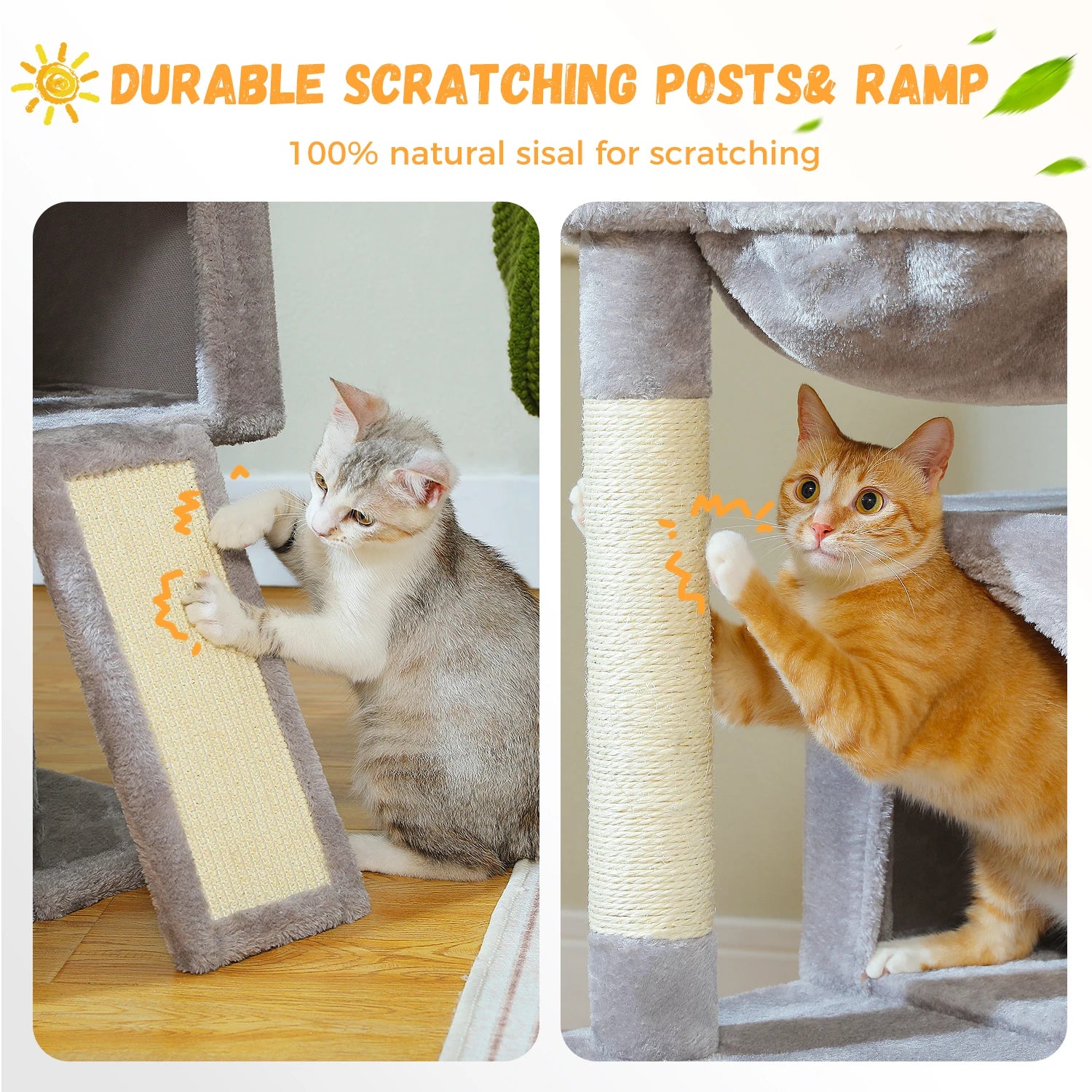 Luxury Cat Tree – Multi-Level Tower with Condos, Hammock & Scratching Posts