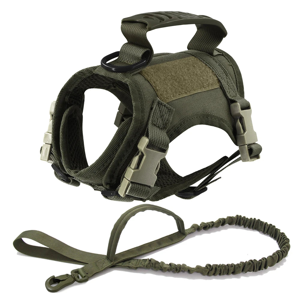Tactical Cat Harness with Leash Set – Escape-Proof Adjustable Pet Vest with Control Handle for Large Cats & Small Dogs