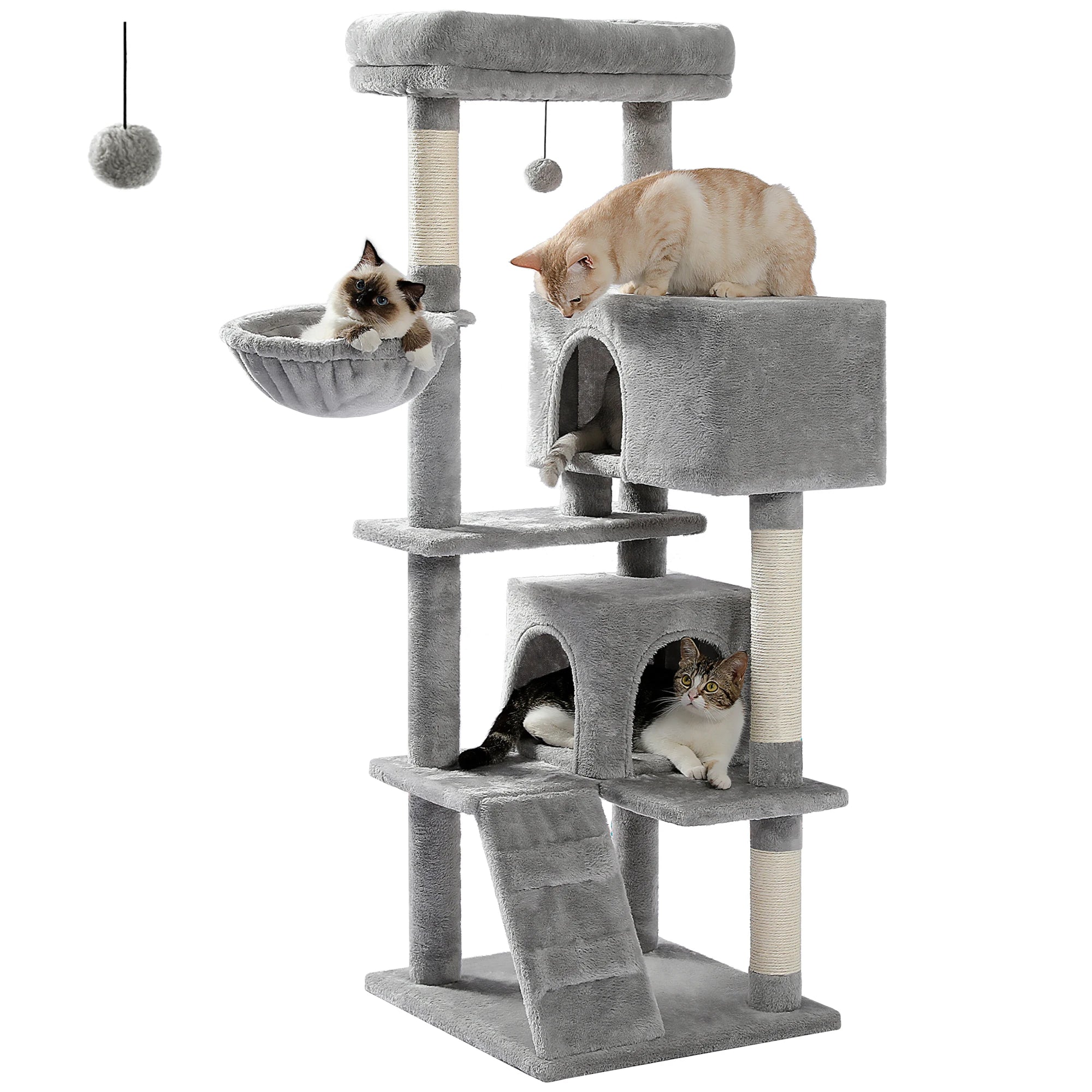 Luxury Cat Tree – Multi-Level Tower with Condos, Hammock & Scratching Posts