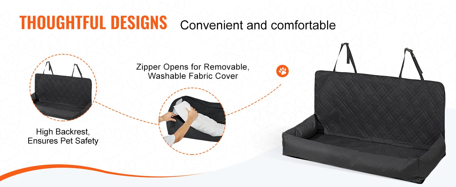 SucceBuy Dog Car Seat – Waterproof Booster Seat & Travel Bed for Medium & Large Dogs