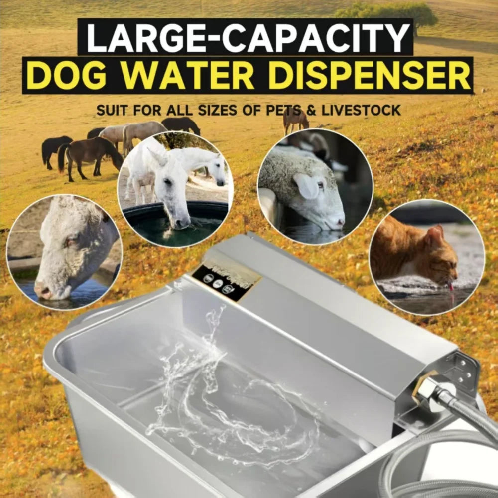 Automatic Stainless Steel Pet Water Dispenser – 304 Steel Dog & Cat Fountain