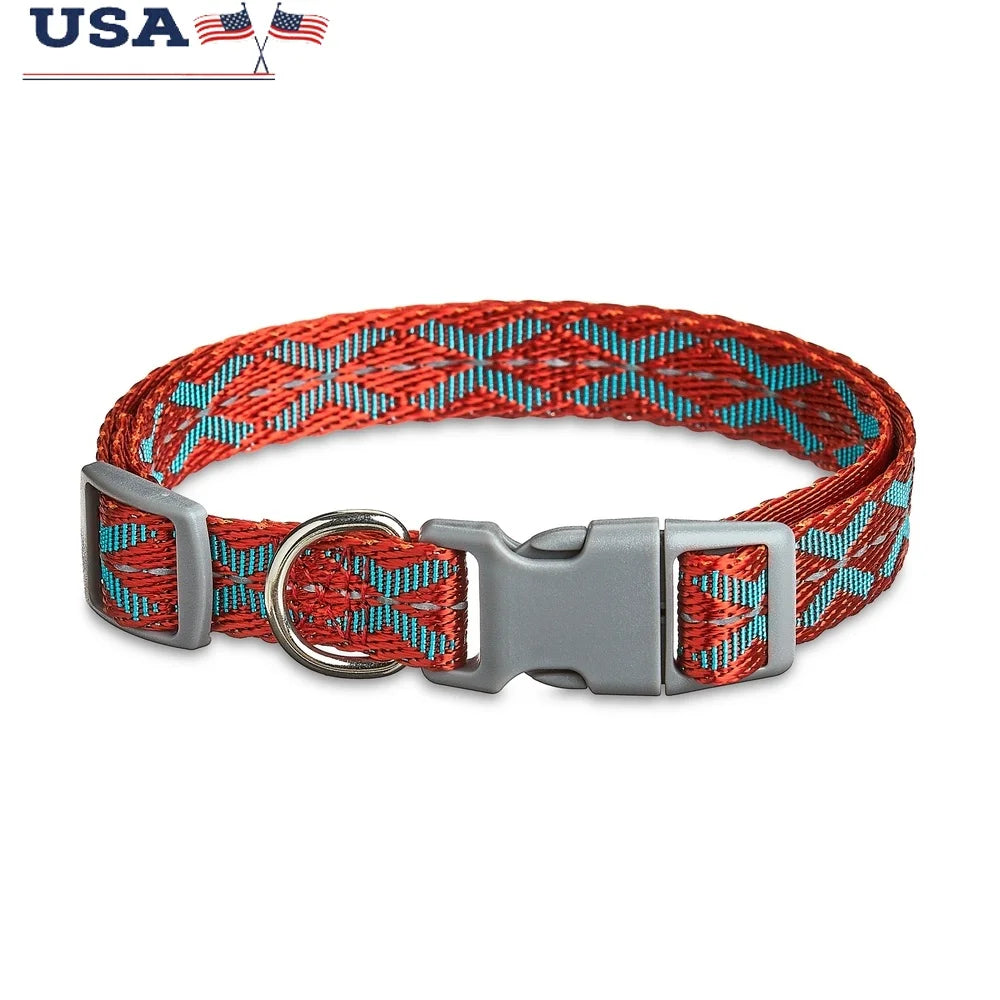 Reflective Adjustable Dog Collar for Small Dogs – Waterproof, Comfortable & Safe for Night Walking