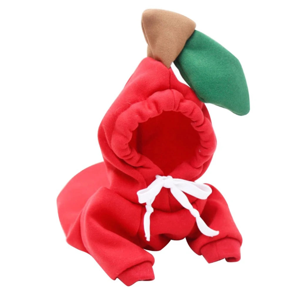 Fruit Dog Hoodie – Warm Fleece Costume for Small Dogs & Cats