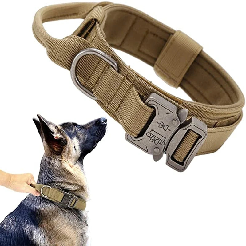 Tactical Dog Collar & Leash Set – Adjustable Military Training Gear for Medium & Large Dogs