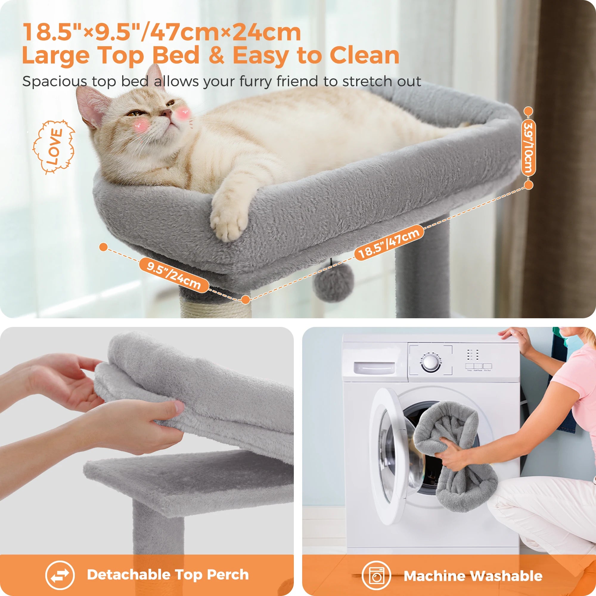 Luxury Cat Tree – Multi-Level Tower with Condos, Hammock & Scratching Posts