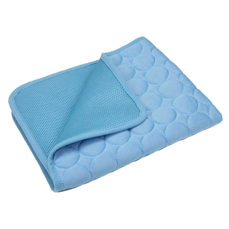 Pet Dog Cooling Bed Mat – Extra Large Iced Summer Rug for Dogs & Cats, Washable and Durable