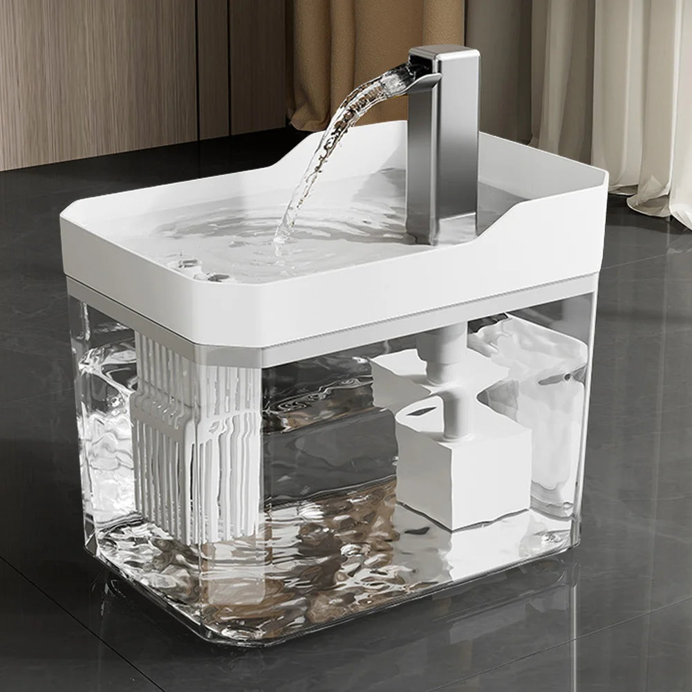 Cat Water Fountain 1.5L – USB Pet Drinking Fountain for Cats & Small Dogs with Anti-Dry Burn Protection