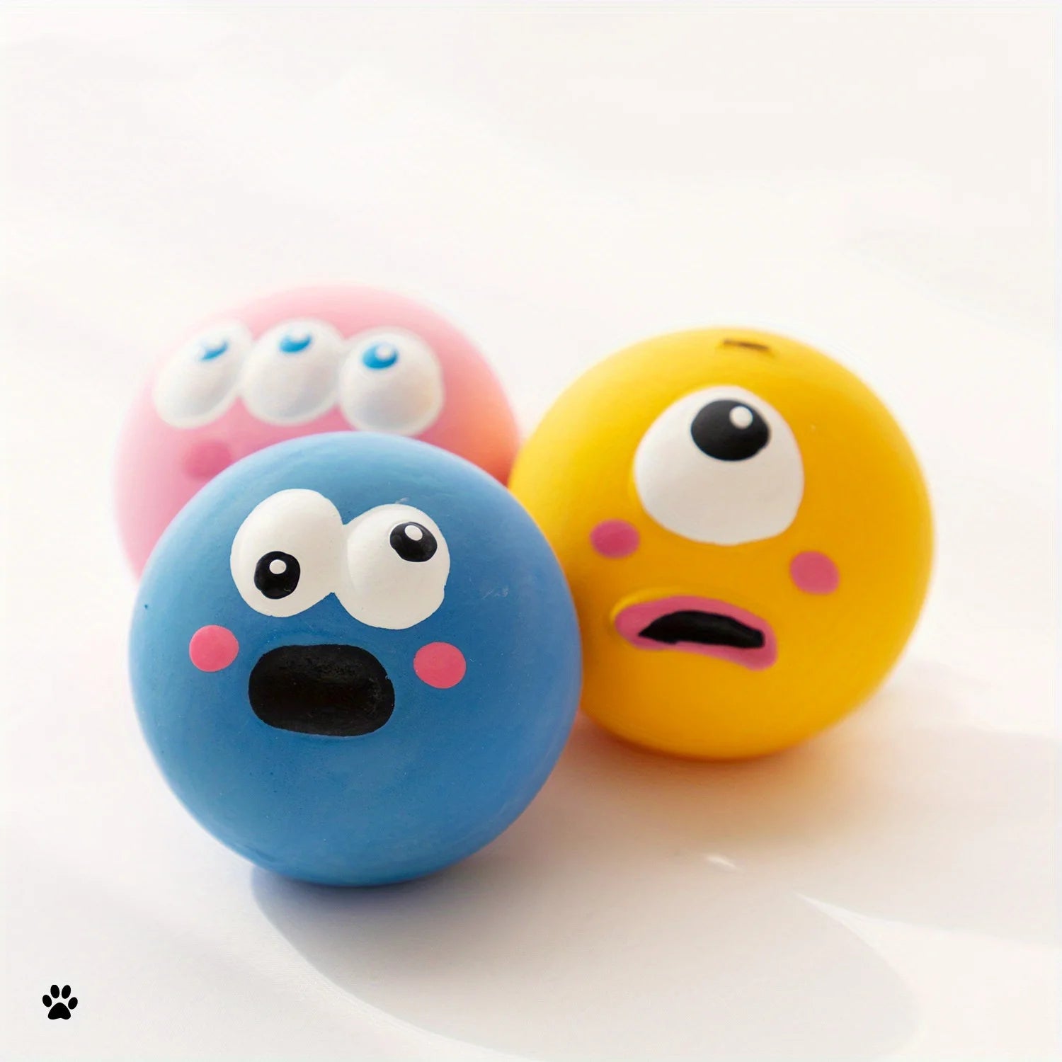 Eyeball Squeaky Dog Toy – 1pc/3pcs Set Durable Latex Chew Toy for Interactive Training & Fun