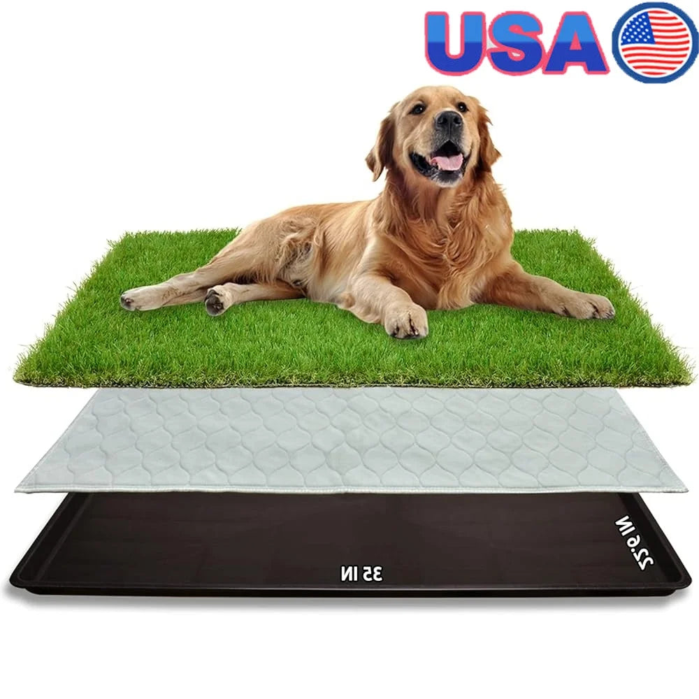 Large Dog Potty Patch – Washable Artificial Grass Litter Box for Indoor & Outdoor Use