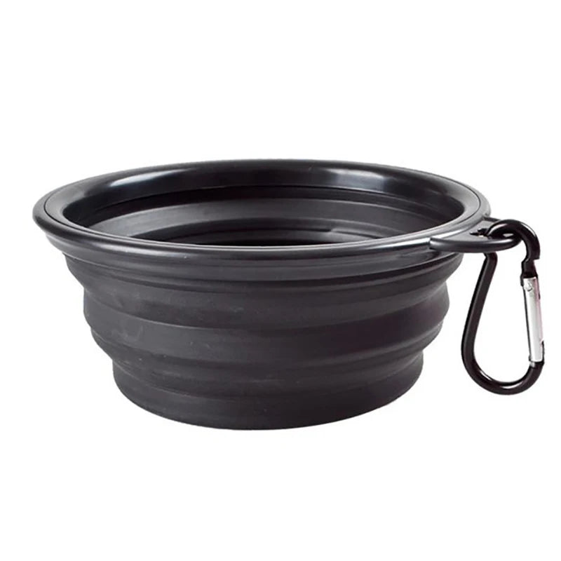 Collapsible Silicone Dog Bowl – 350ml/1000ml Travel Feeder Dish for Food & Water