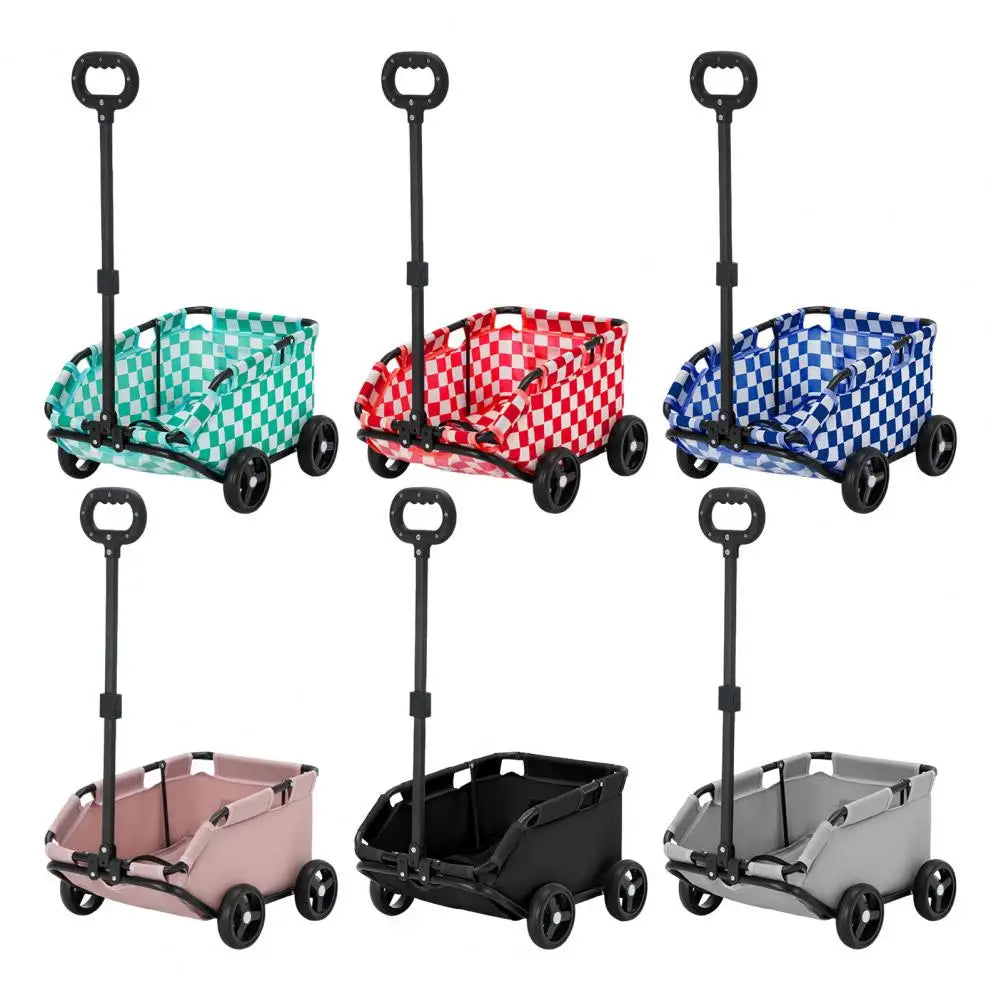 Safe Hair-Free Pet Carrier Stroller – 4-Wheel Folding Cart for Small Dogs & Cats