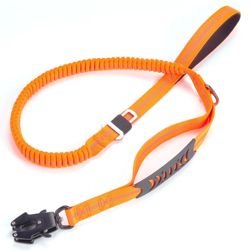 Reflective Tactical Bungee Dog Leash – Heavy-Duty No-Pull Leash for Medium & Large Dogs