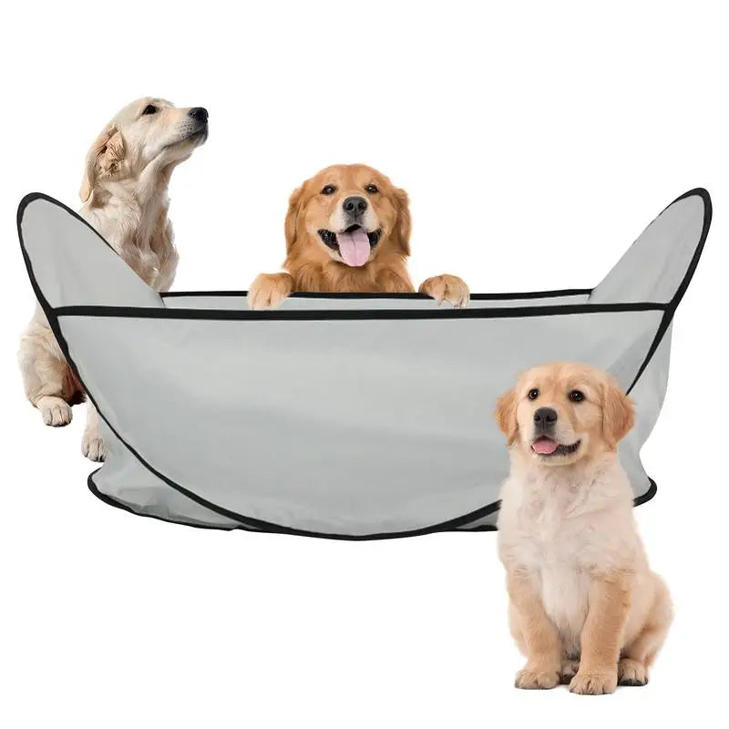 Pet Hair Cutting Cape – Folding Shearing Bib for Dog & Puppy Grooming, Hair Catching Cape