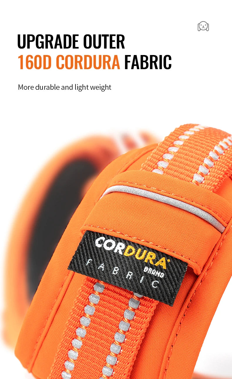 TRUE LOVE TLH5654 No-Pull Dog Harness – Adjustable Reflective Nylon Control Harness for Small to Large Dogs