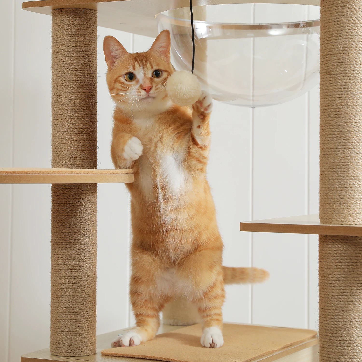 Multi-Level Cat Tree – Condo Tower with Hammock, Scratching Posts & Toys