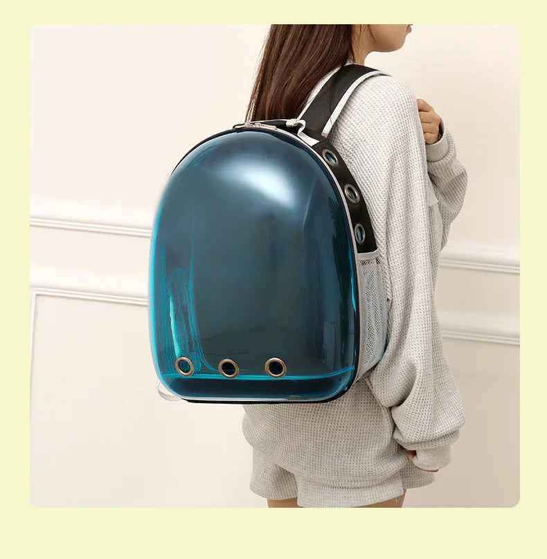 Space Capsule Cat Backpack – Transparent Breathable Pet Travel Bag (2025 Model)
