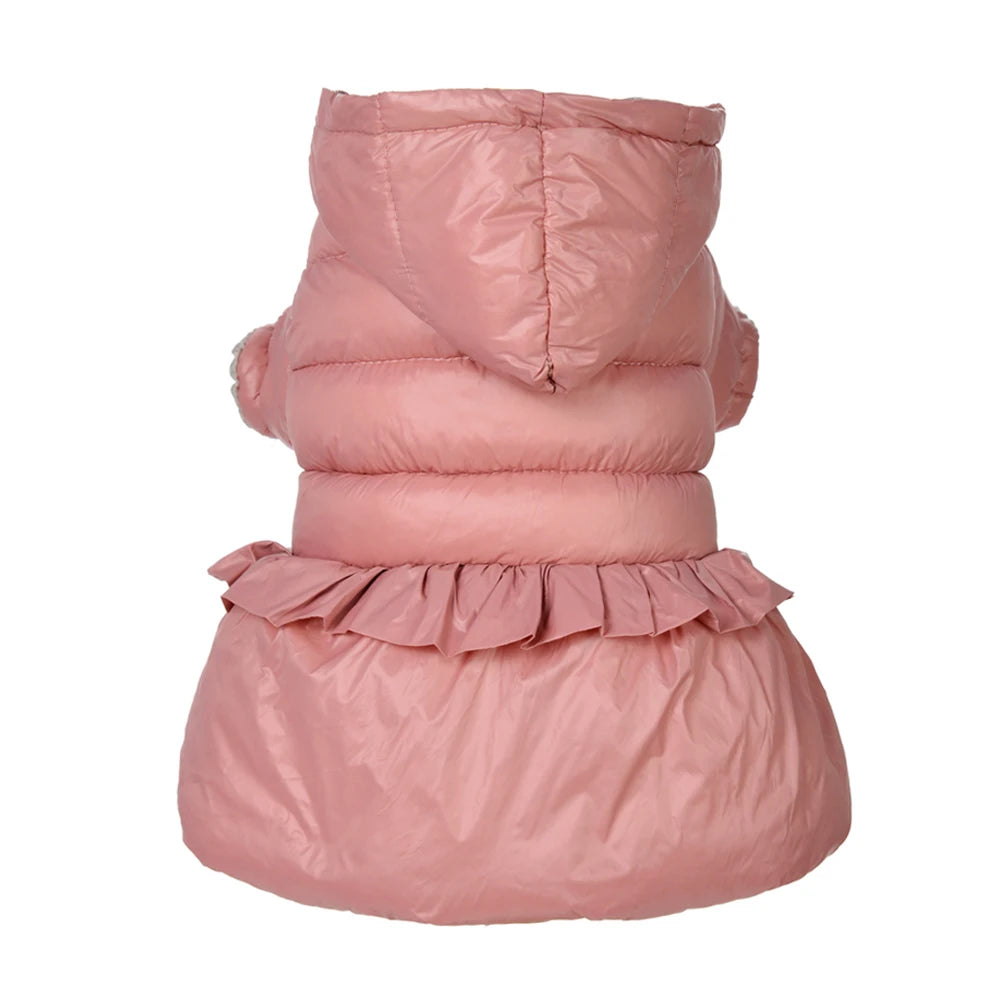 Dog Hooded Winter Jacket – Soft Puppy Coat for Small Dogs & Cats
