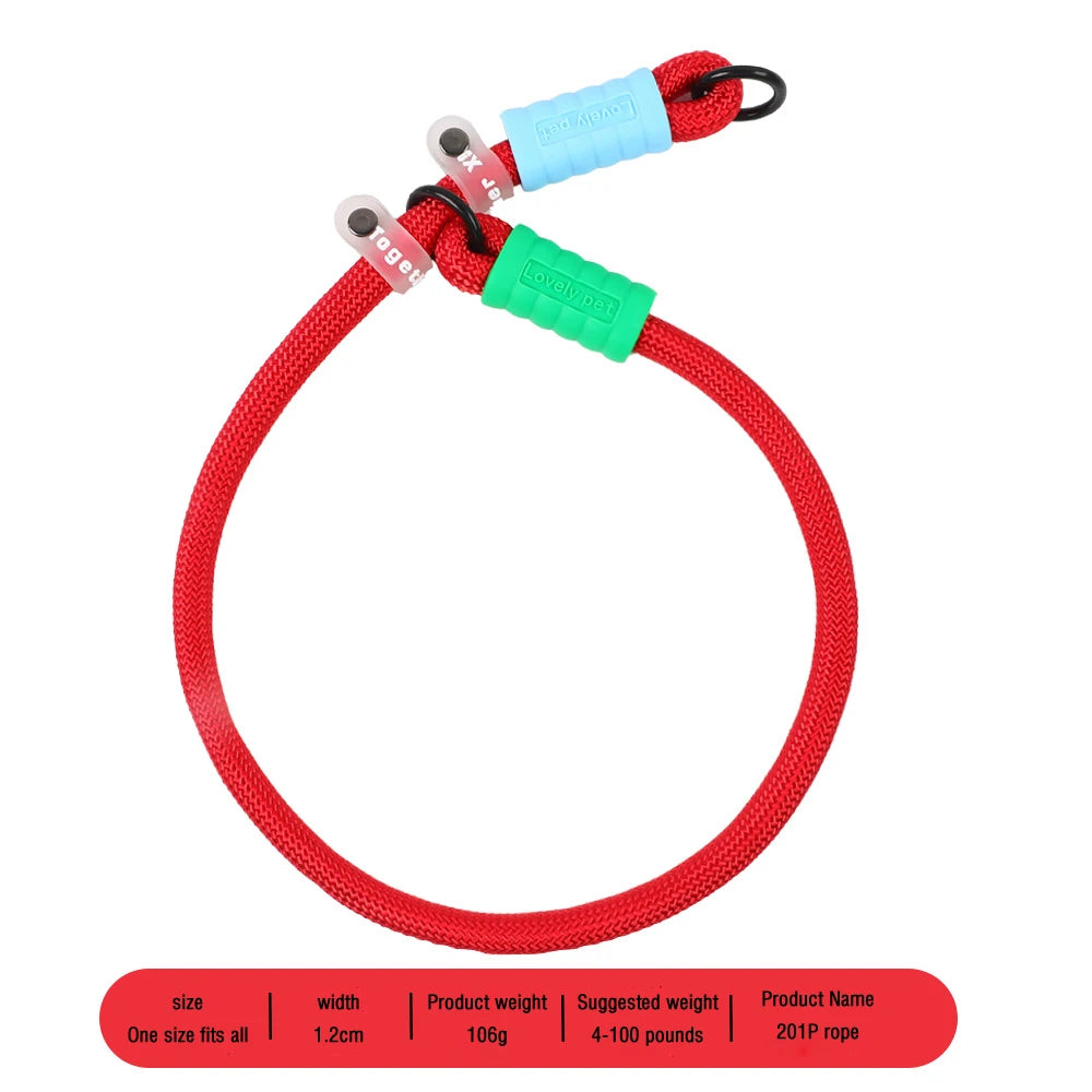 Cotton Candy P-Chain Dog Leash – Anti-Slip, Wear-Resistant Traction Rope