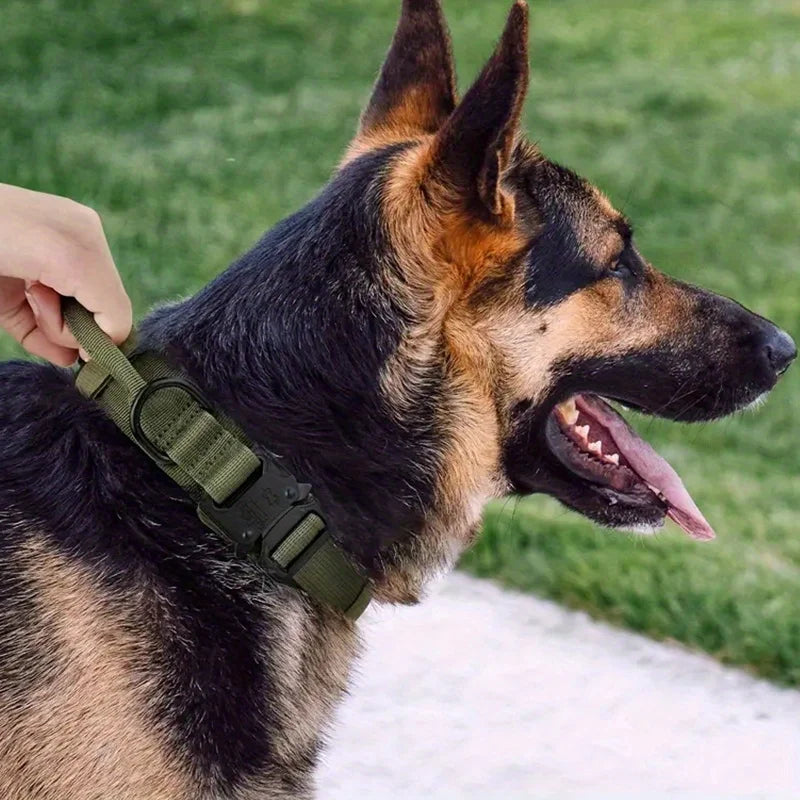 Tactical Dog Collar with Handle – Military Training Collar for Medium & Large Dogs