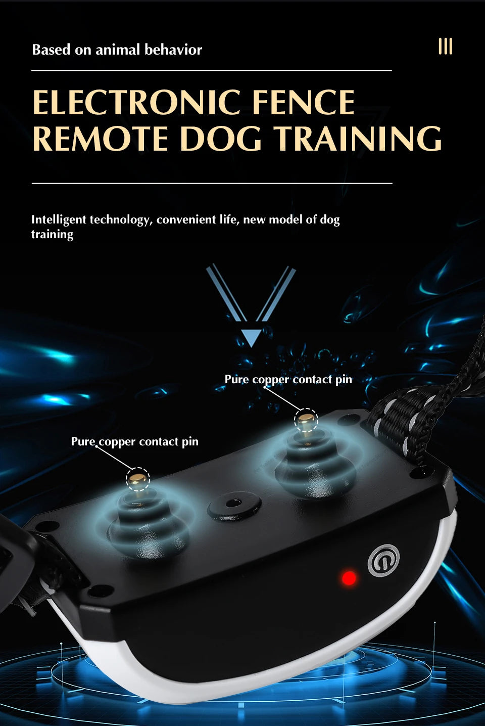 2-in-1 Wireless Dog Fence & Training Collar – Rechargeable Anti-Runaway System for Up to 3 Dogs