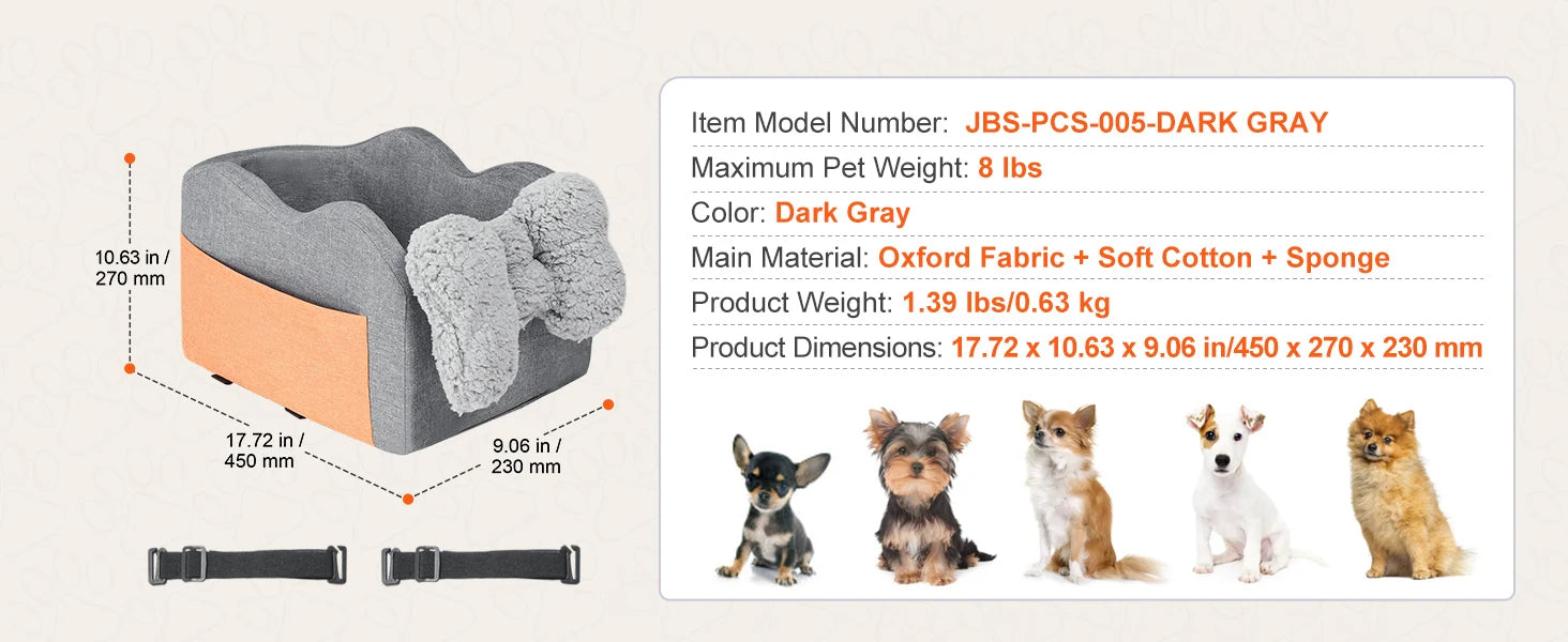 SucceBuy Dog Car Seat – Waterproof Booster Seat & Travel Bed for Medium & Large Dogs