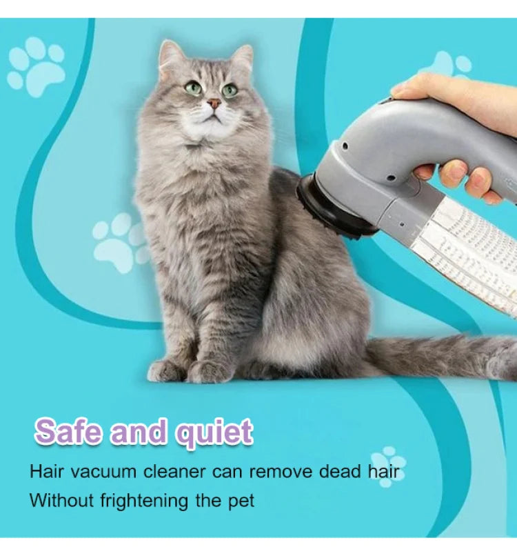Portable Pet Vacuum Cleaner – Dual-Purpose Electric Hair Remover & Massage Grooming Tool for Cats & Dogs