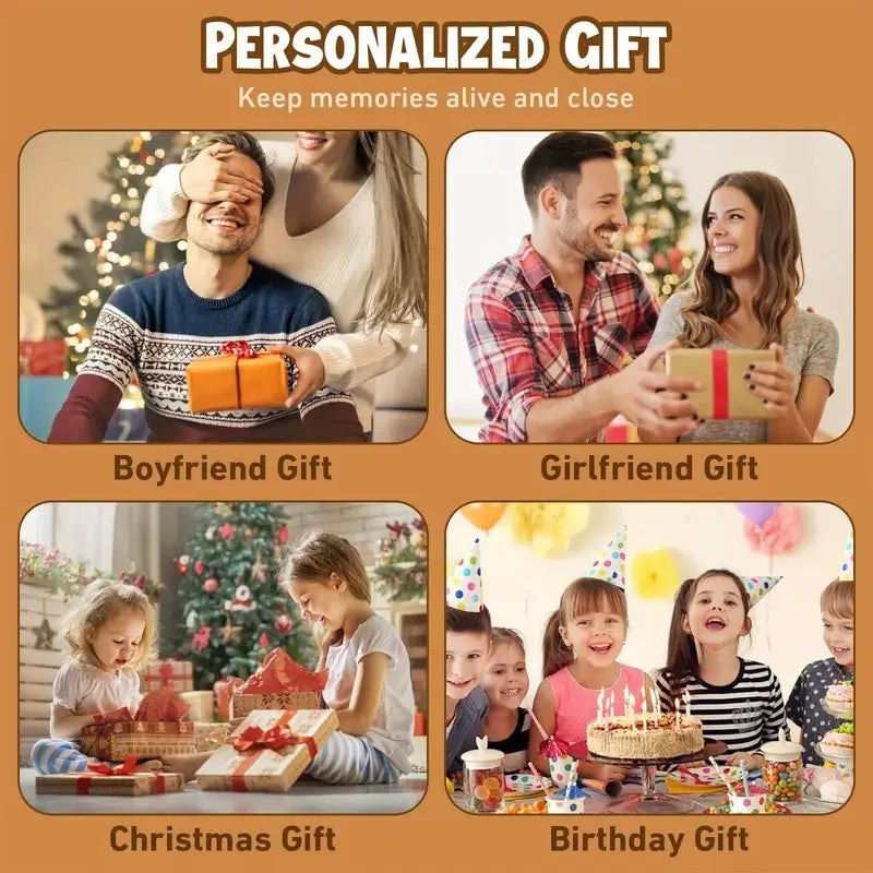 Custom Pet Memorial Photo Plaque – Acrylic Frame with Wooden Base