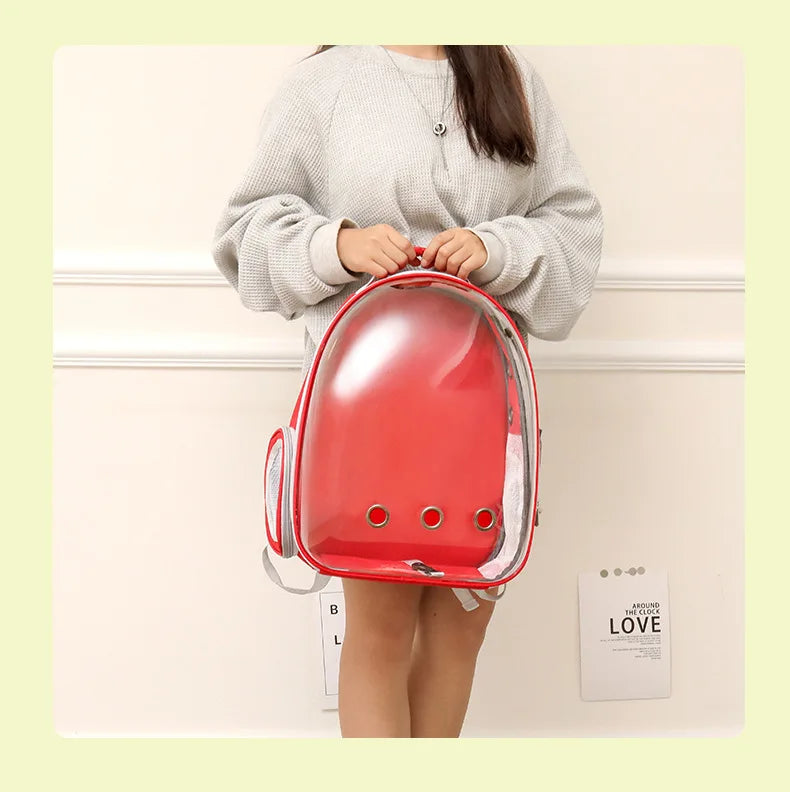 Space Capsule Cat Backpack – Transparent Breathable Pet Travel Bag (2025 Model)