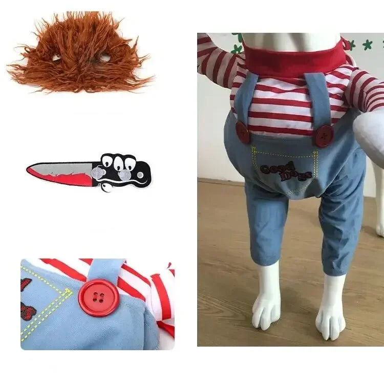 Halloween Dagger Costume – Funny Knife-Holding Outfit for Dogs & Cats
