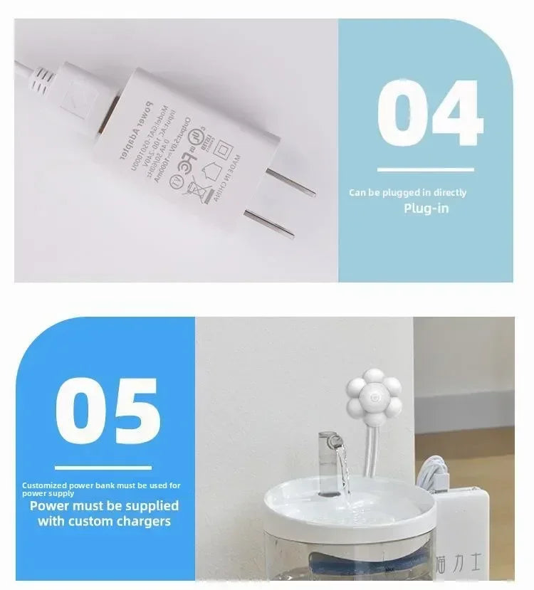 Smart USB Pet Water Dispenser with Motion Sensor – Automatic Cat & Dog Drinking Fountain